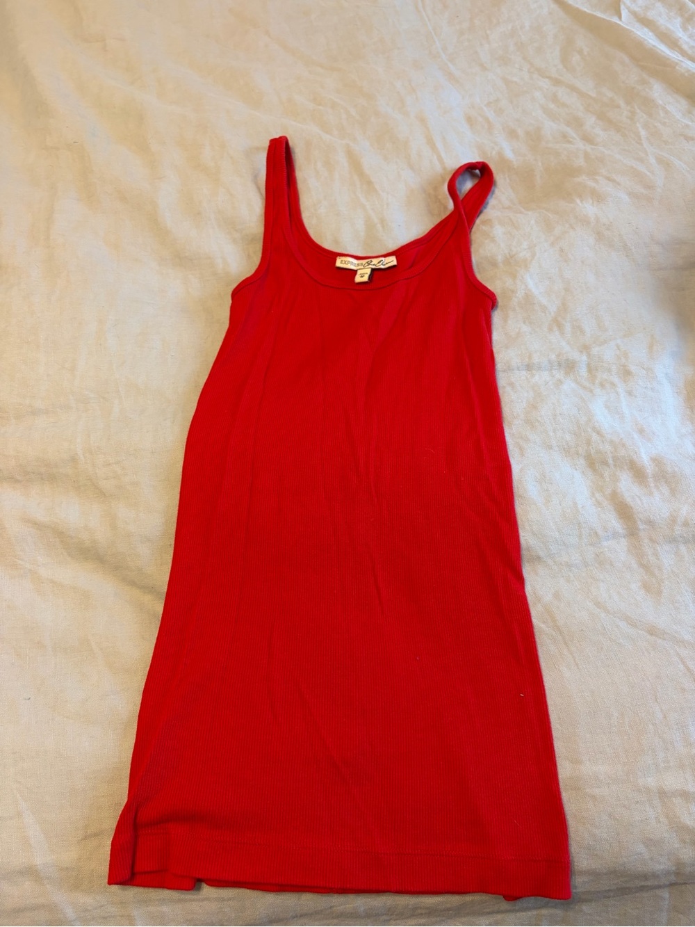 Express one eleven red tank top